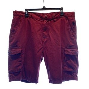 RING OF FIRE Men's size 36 Bobby Twill Cargo Shorts Burgundy